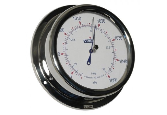 Barometer Vion RVS inclusief wandophanging Ø150 mm