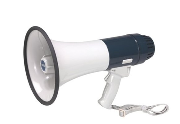 Megafoon met ingebouwde microfoon