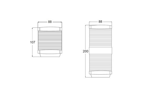 Navigatielamp 3 kleur + 360 gr wit zwart 2 nm