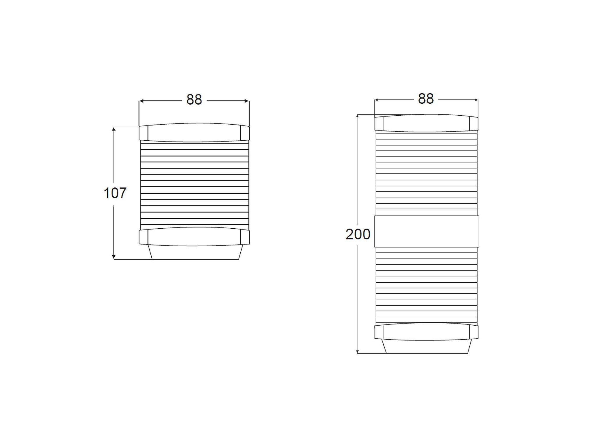 Navigatielamp 3 kleur + 360 gr wit zwart 2 nm