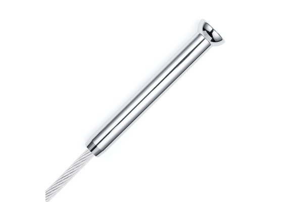 Balterminal RVS 6 mm, bal 21,2 mm