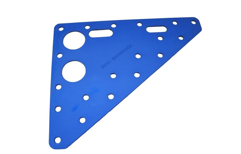 Topplank 133 x 165 x 1,6 mm aluminium blauw