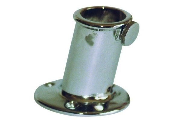 Vlaggenstokhouder D25 mm opbouw koper chroom