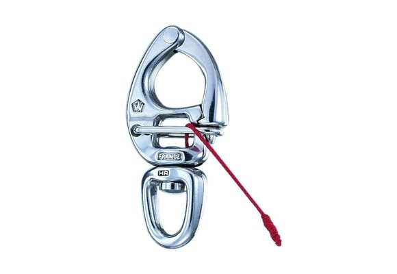 Snapsluiting quick release met wartelend oog HR RVS 110 mm