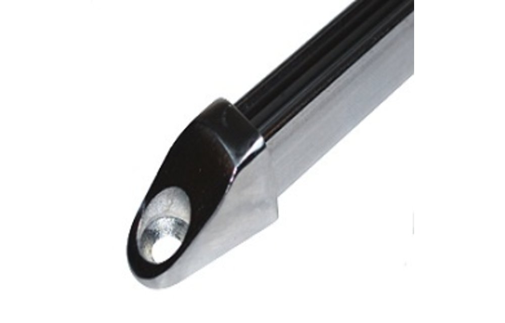 RVS trim track eindstop