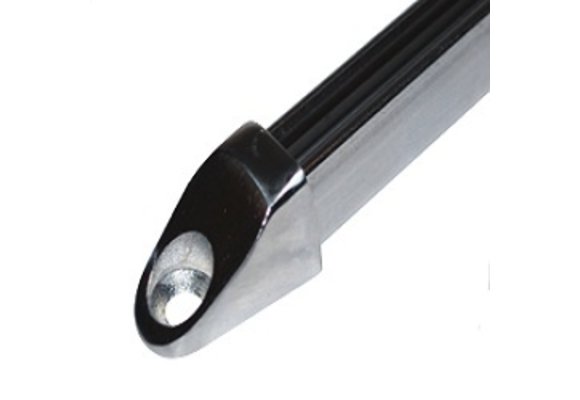 RVS trim track eindstop