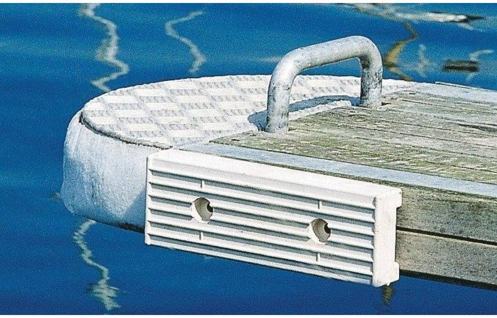 Rubber fender 30 x 10 x 4 cm wit