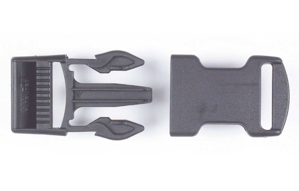 Steekgesp voor 25 mm webbing zwart