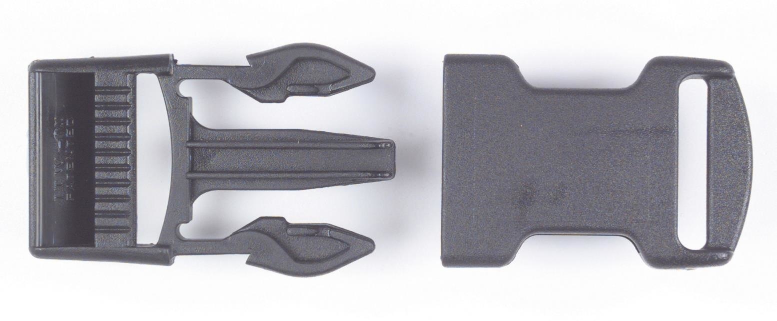 Steekgesp voor 25 mm webbing zwart