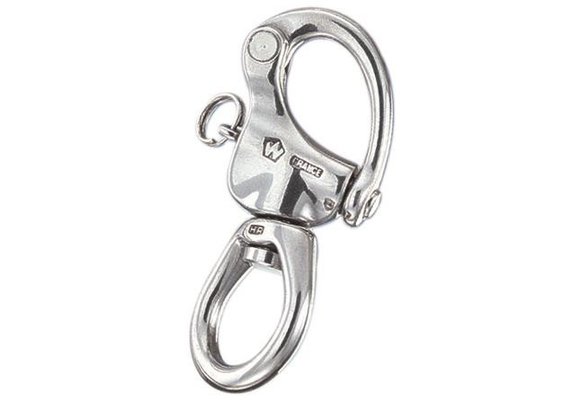 Snapsluiting HR RVS met groot oog 80 mm