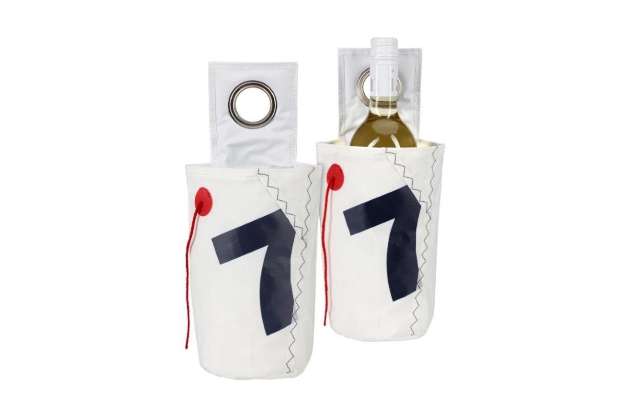 Zeildoek wijnkoeler met ophangoog Sea Cool Navy