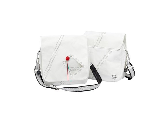 Zeildoek schoudertas documenten Sea Dream zwart