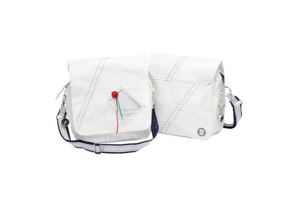 Zeildoek schoudertas documenten Sea Dream navy