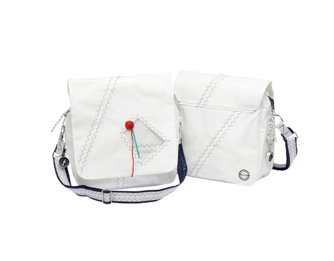 Zeildoek schoudertas documenten Sea Dream navy