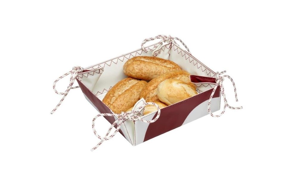 Zeildoek broodmand Bread Basket rood