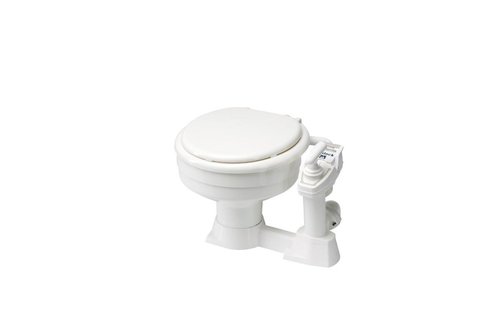 Handtoilet Sealock met bajonet sluiting, pot en bril kunststof wit