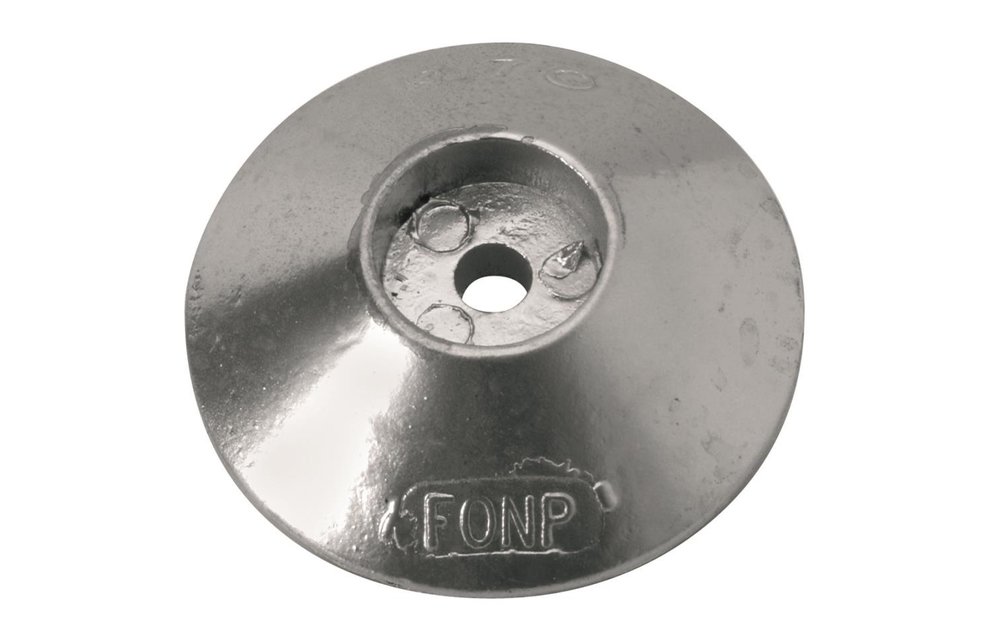 Anode zink roer/zwaard/trim tab Ø90 x 20 mm gat Ø 8 mm