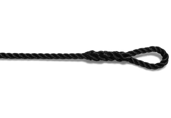 Fenderlijn met 10 cm oog 10 mm x 2 m zwart (2)