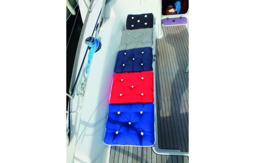 Kapok kussen dubbel royal blauw