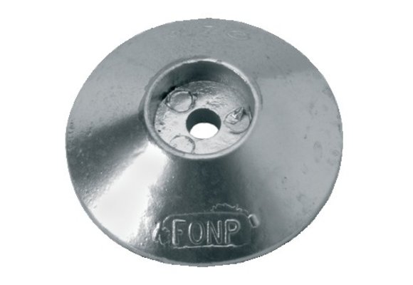 Anode zink roer/zwaard/trim tab Ø50 x 12 mm gat Ø 8 mm