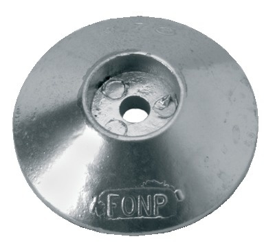Anode zink roer/zwaard/trim tab Ø50 x 12 mm gat Ø 8 mm