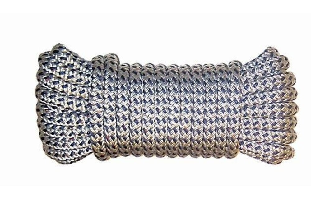 Landvast Deluxe met 40 cm oog 12 mm x 6 m wit/navy