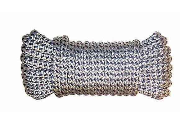 Landvast Deluxe met 40 cm oog 12 mm x 6 m wit/navy