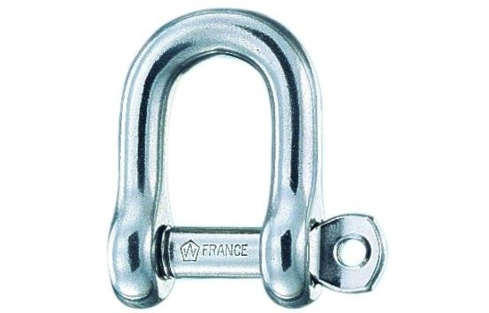 D-sluiting gevangen pin RVS 8 mm