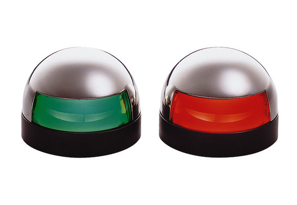 Serie 24 set bakboord + stuurboord licht RVS 12V