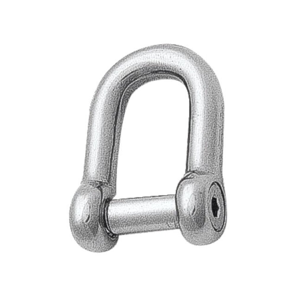 Sluiting Rvs Talamex D-sluiting rvs met binnenzeskant pin 5mm - Boottotaal.be