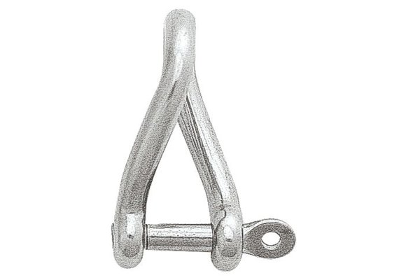 Gedraaide sluiting kort RVS captive pin 4mm