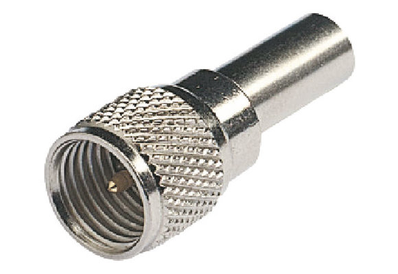 Coax plug mini UHF male RA157