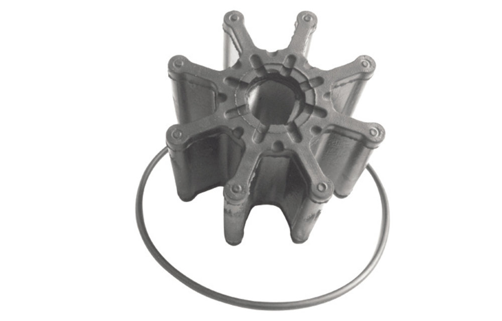 Neoprene inboard impeller double flat drive 1 met pakking & kap