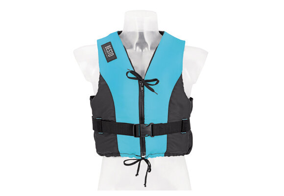 Besto Dinghy Zipper zwemvest 50N Aqua/Black