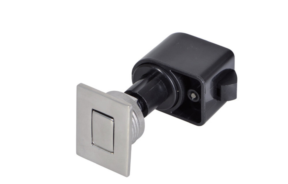 Drukknop rechthoek rvs zelfsluitend