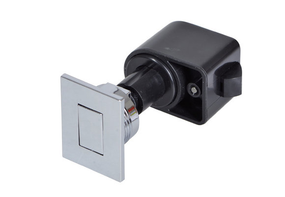 Drukknop rechthoek kunststof verchroomd zelfsluitend