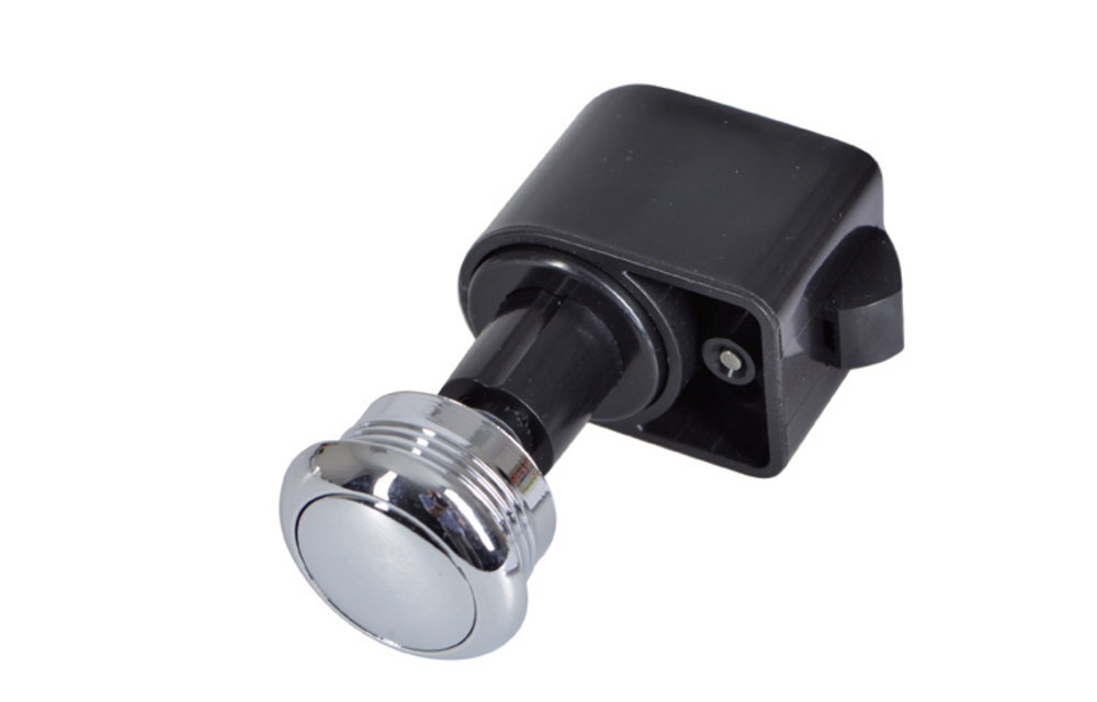 Drukknop rond messing verchroomd zelfsluitend