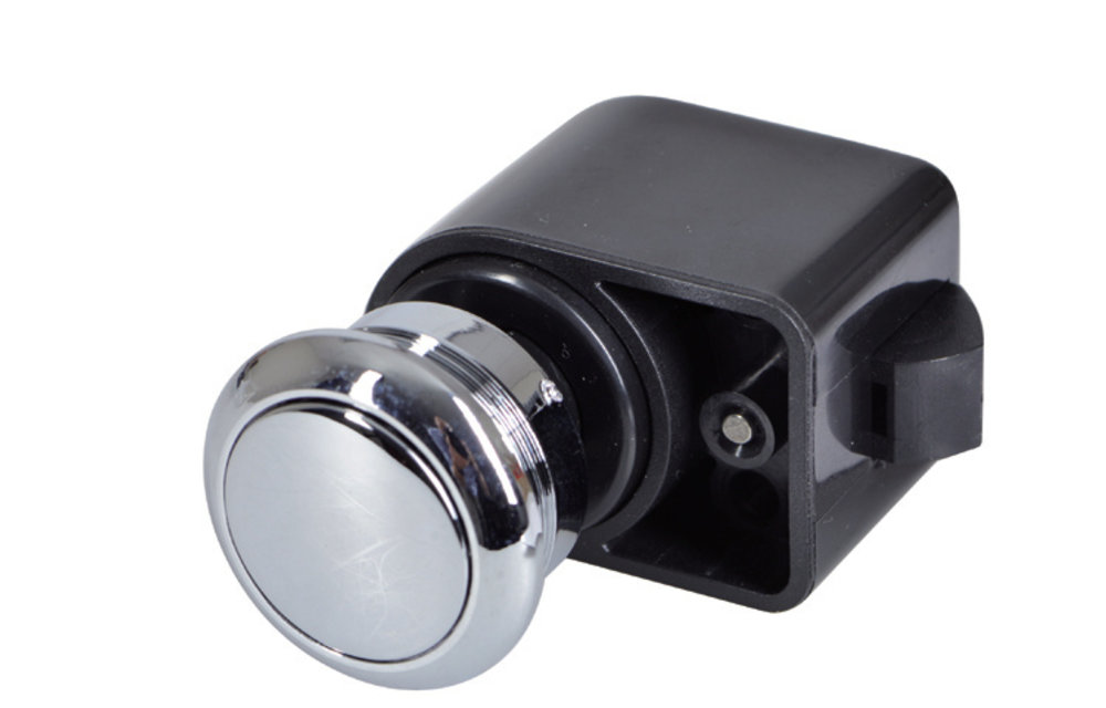 Drukknop rond kunststof verchroomd zelfsluitend