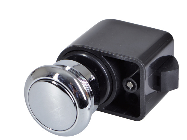 Drukknop rond kunststof verchroomd zelfsluitend