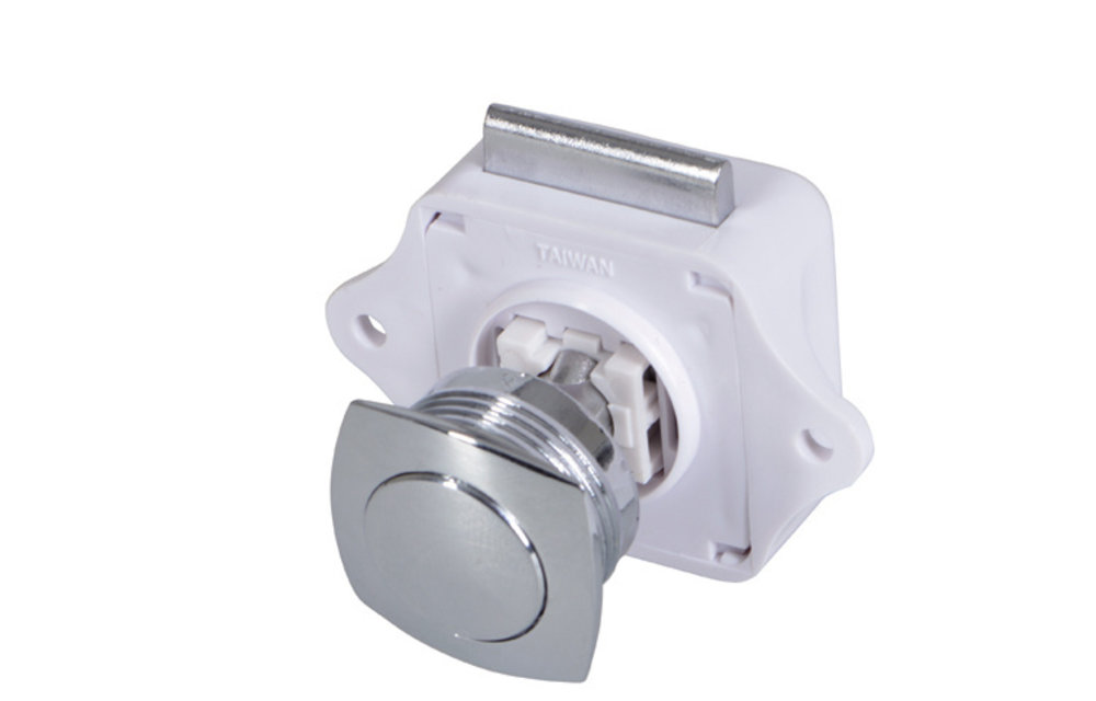 Drukknop convex kunststof verchroomd