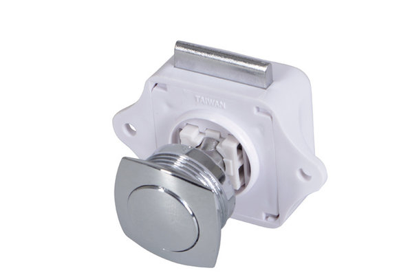 Drukknop convex kunststof verchroomd