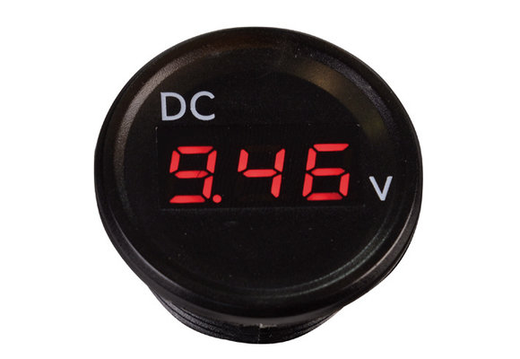Voltmeter | Zwart 2.5-30V met flush frame (terminals)