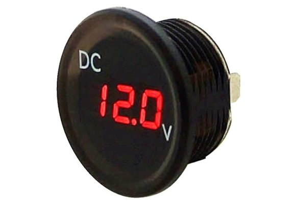 Voltmeter | Zwart 2.5-30V met flush frame (draad)