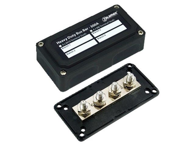 Busbar heavy duty 4xM10 max 300A