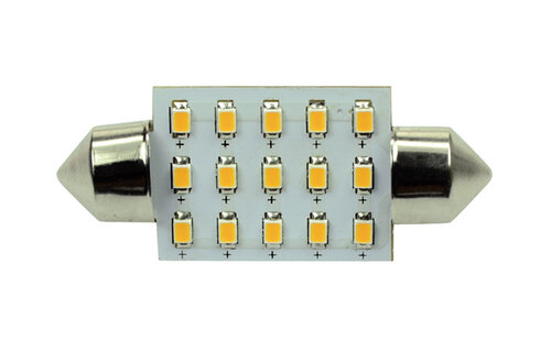 Ledlamp led15 festoon 10-30V 42mm 2700k - 1.2 watt