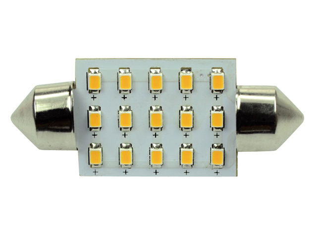 Ledlamp led15 festoon 10-30V 42mm 2700k - 1.2 watt