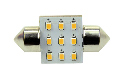 Ledlamp led9 festoon 10-30V 31mm 2700k - 0.9 watt