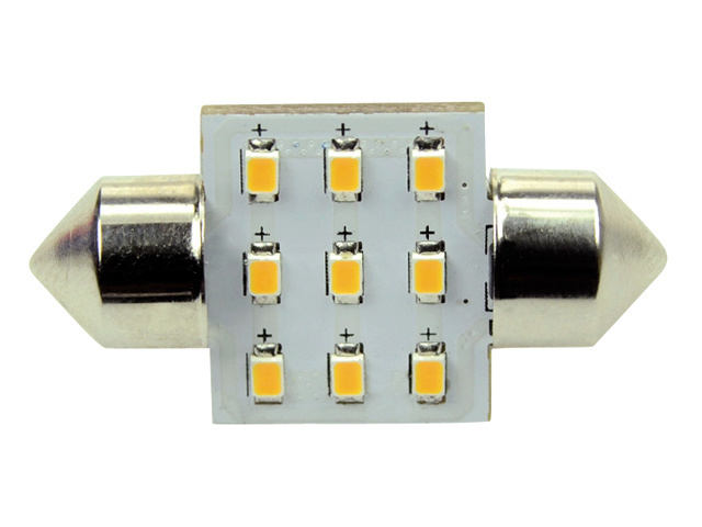 Ledlamp led9 festoon 10-30V 31mm 2700k - 0.9 watt