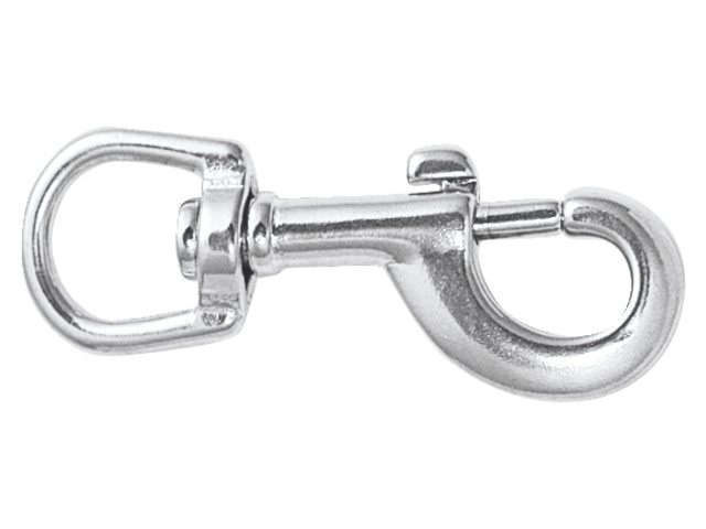 Musketonhaak met wartel rvs 64mm