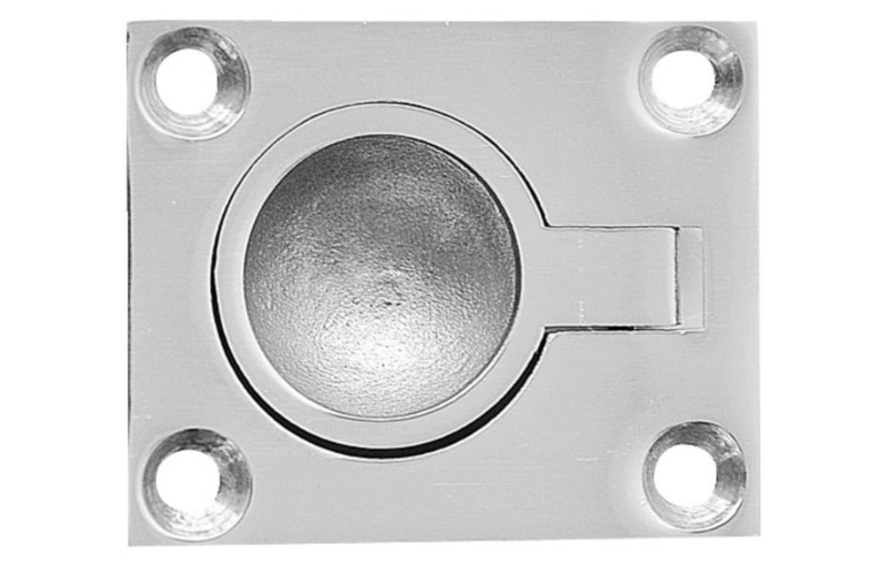 Luikring rvs flush  48x38mm